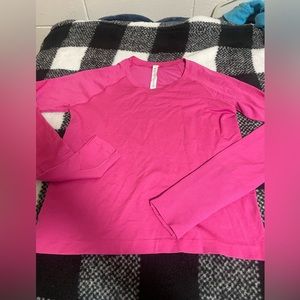 LULULEMON Sonic Pink Long Sleeve Race Length Swiftly 2.0